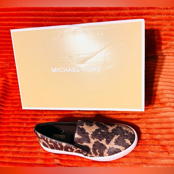 Michael Kors Michael Womens Keaton Slip-On Logo Sneakers - Light Khaki Multi - Picture 4 of 8